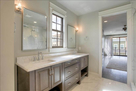 Master bath vanity with double sinks