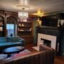 Living room with fireplace.