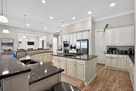 Open kitchen with modern finishes