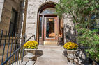 Building exterior and shared front entrance
