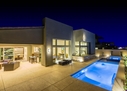 Two large open doors to patio for Open Concep