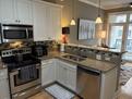 Kitchen open to living room