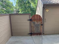 Private patio with access to garage