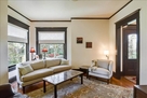 Living room with Roku TV Streaming, Netflix,