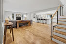Entry, view of brand new hardwood floors