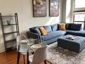 Spacious Living room with 14 foot ceiling