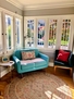 Reading nook, windows on all sides