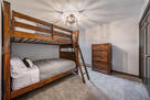 Downstairs bedroom with full size bunkbeds