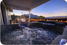 Deck w hot tub. Mountain and lake views