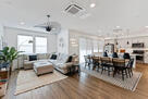 living, kitchen and dining
