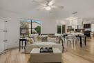 Cozy up by the fire in an open concept great 