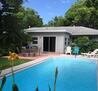 Outdoor Pool, Patio Table and chairs.