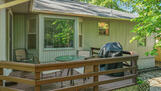 Patio accessed through sunroom.