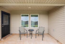 Covered patio seating area