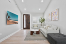 75" Neo OLED TV and fully furnished living ro