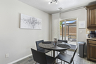Dinning area facing back of house and patio d