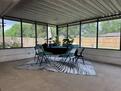 Screened patio largel table & chairs