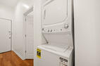 Private in-unit stacked washer and dryer