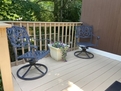 small patio outside fireplace room