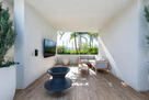 Outdoor lounge with TV