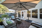 Back patio with two grills one charcoal and t