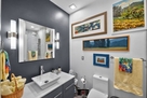 Van Gogh Suite bath with gallery of original 