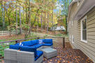 Large deck with seating and BBQ- fire pit