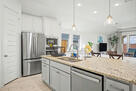 kitchen and living room