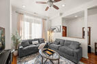 Living room in the furnished first-floor apar