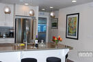 Kitchen and eat-in bar.