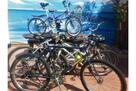 About a 10 minute bike to the beach, easy