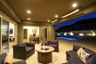 Ample Circular Seating with Firepit and Ceili