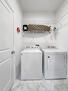 In unit washer and dryer