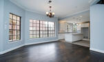 Looking into the kitchen from the living area