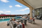 Covered lanai with mountain views