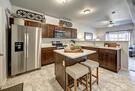 Kitchen with stainless steel appliances