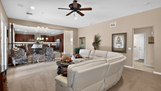 Family room next to the kitchen.