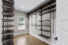 walk-in closet in the master bedroom