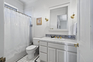 En suite bathroom attached to main upstairs g