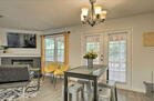 Dining area views to spacious deck
