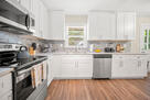 Fully sticked kitchen with huge space.