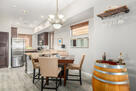 Wine glass/barrel & dining table