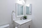 Downstairs half bathroom.