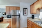 Large stainless fridge in Kitchen