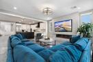 Large comfortable sectional sofa,fireplace, 8