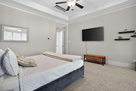 Master bedroom with smart TV