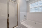 master shower tub toilet