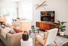 Large HDTV with premium cable
