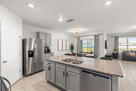 Spacious kitchen with island