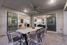 Covered outdoor dining area